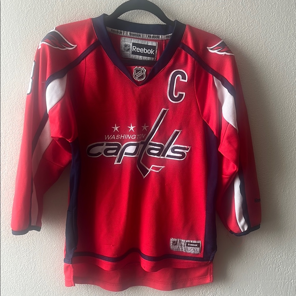 Reebok Red Capitals Hockey Jersey